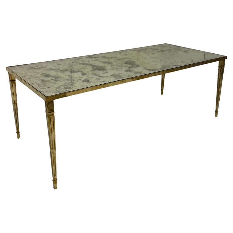 Coffee Table, Glass and Brass