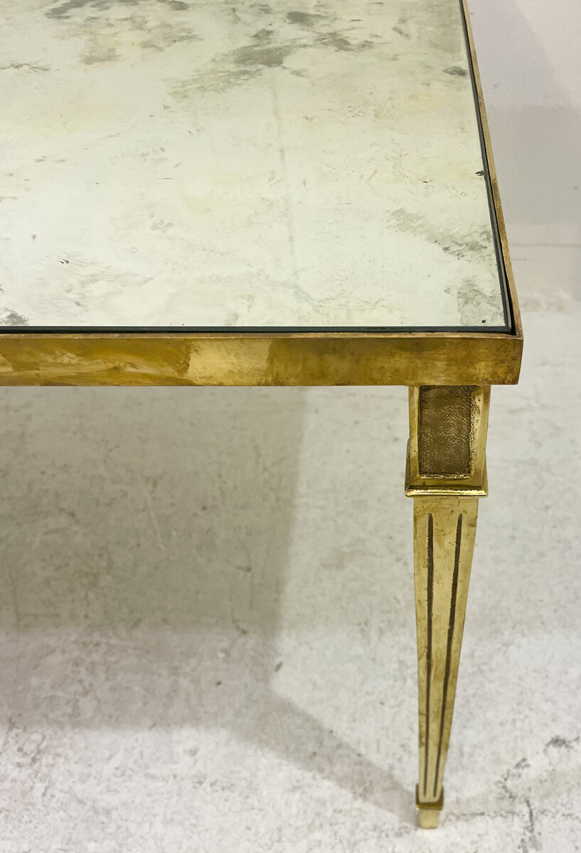 Coffee Table, Glass and Brass