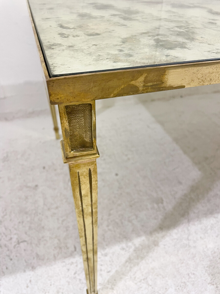 Coffee Table, Glass and Brass