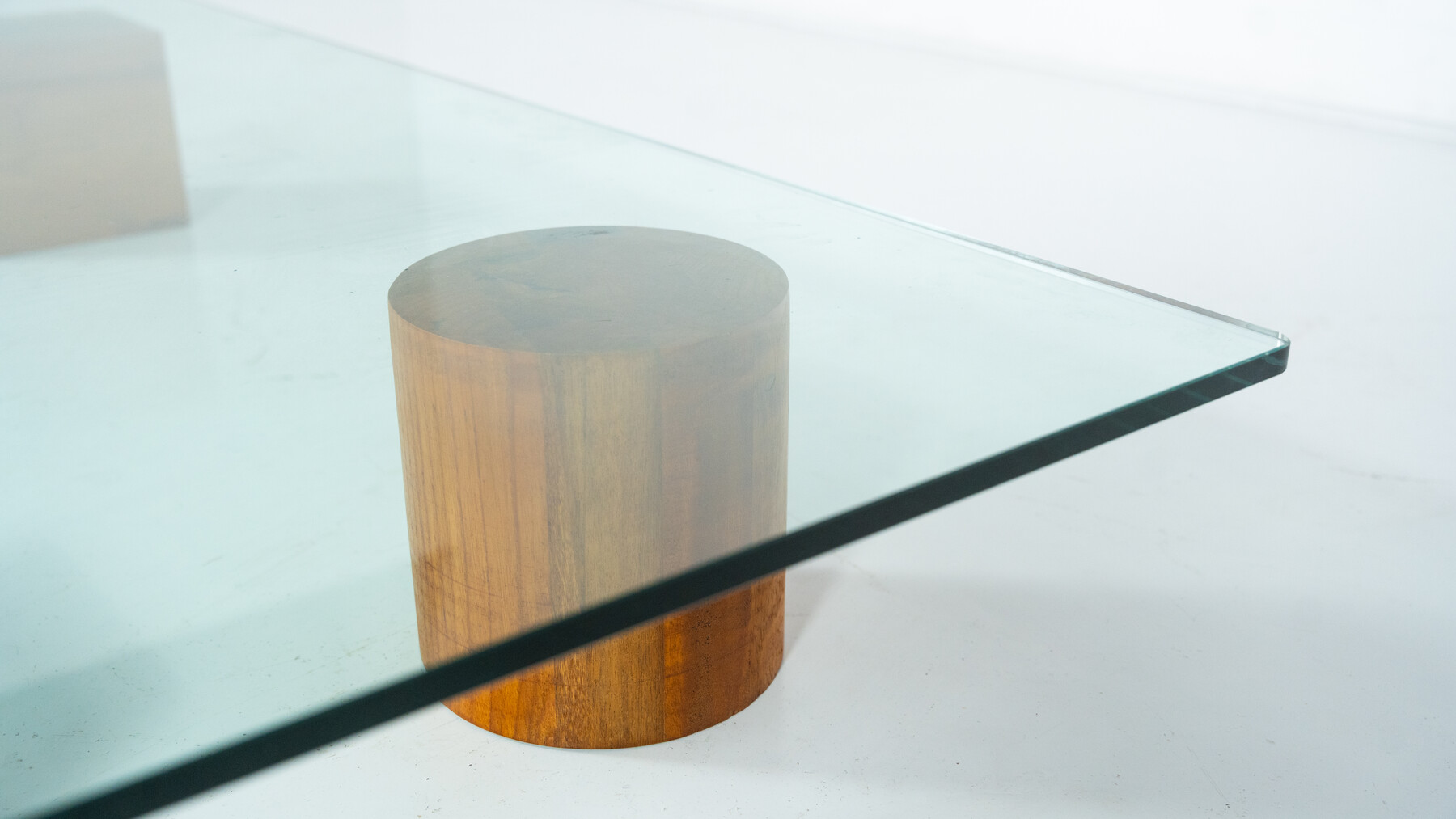 Contemporary Coffee Table, Wood and Glass, Italy 