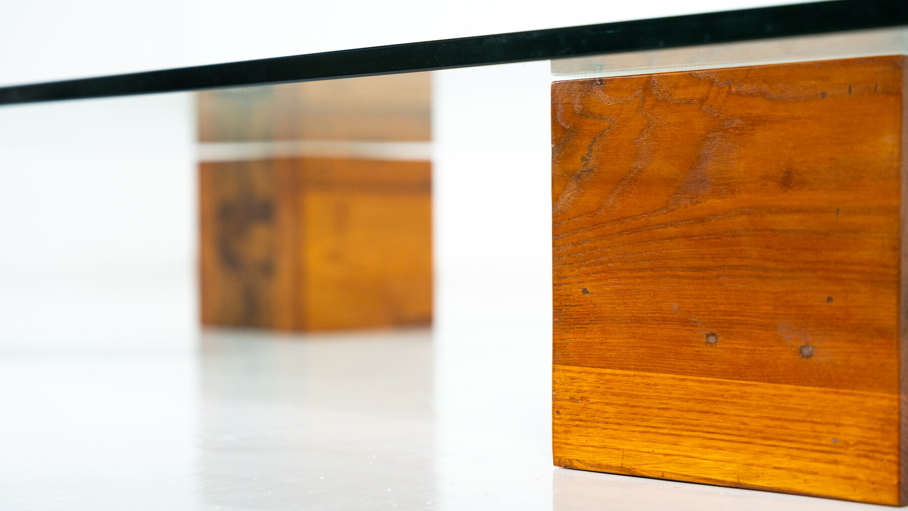 Contemporary Coffee Table, Wood and Glass, Italy 