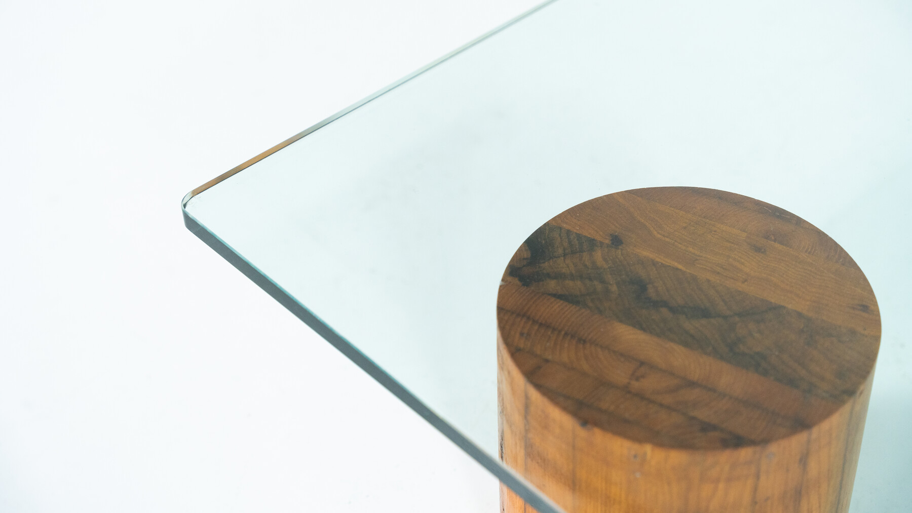 Contemporary Coffee Table, Wood and Glass, Italy 