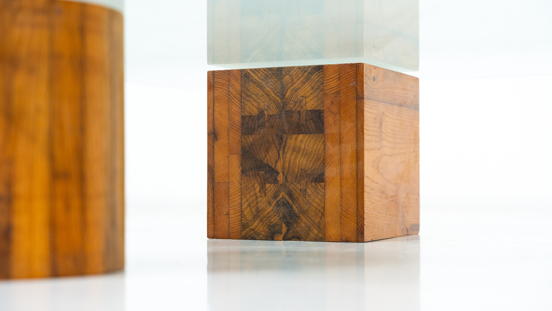 Contemporary Coffee Table, Wood and Glass, Italy 