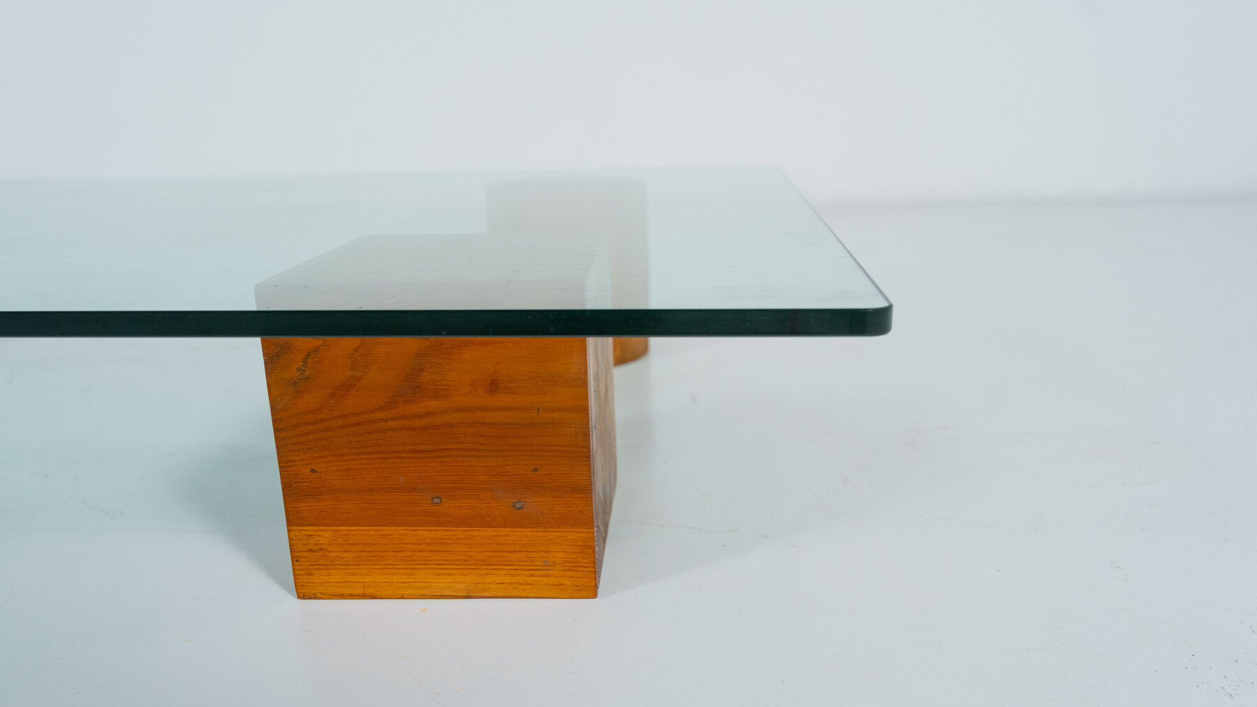 Contemporary Coffee Table, Wood and Glass, Italy 