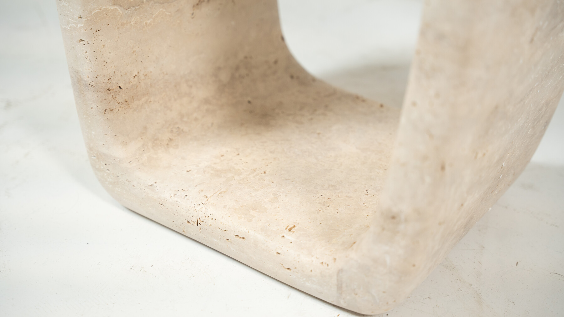 Contemporary Italian Travertine Console