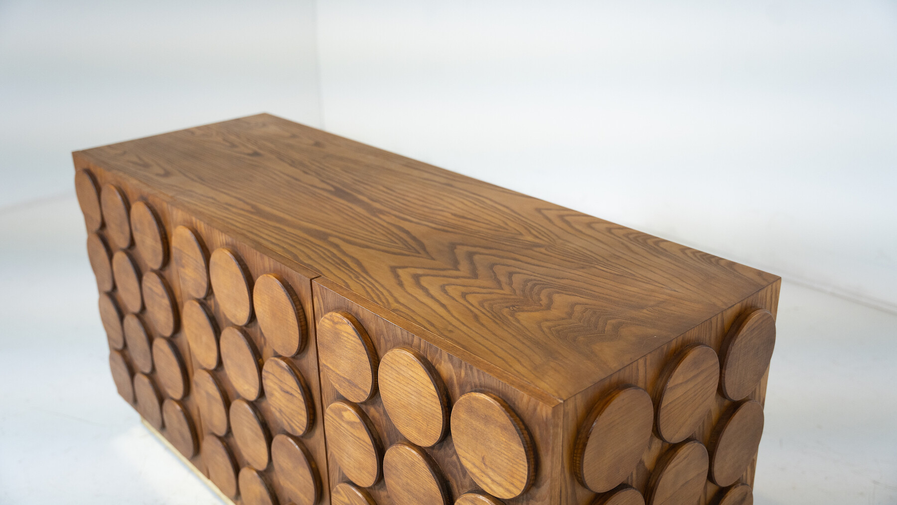 Contemporary Sideboard, Wood and Brass, Italy