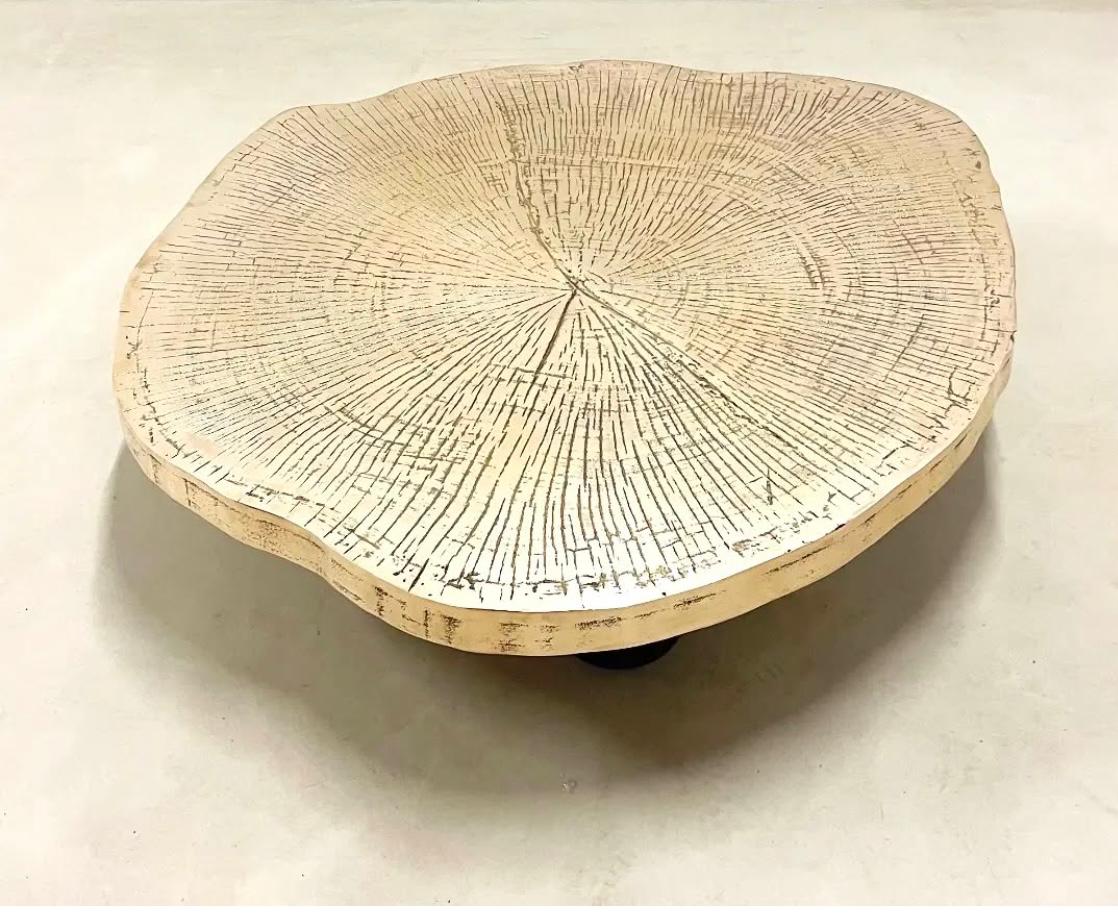 Contempory Tree Trunk Coffee Table, Bronze