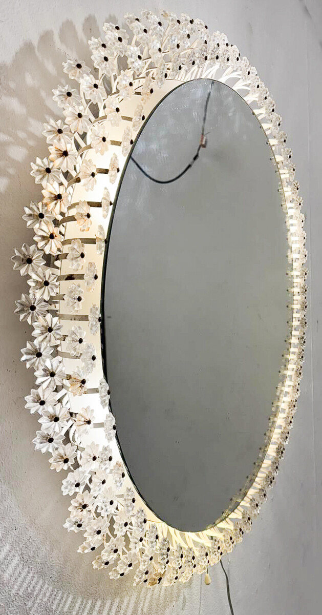 Floral mirror by Emil Stejnar for Ruper Nikoll, 1950, Austria