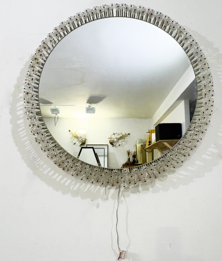 Floral mirror by Emil Stejnar for Ruper Nikoll, 1950, Austria