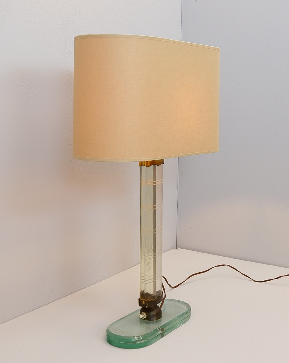 Fontana Arte Brass And Glass Table Lamp Italy 1950s Arte Povera Search Results European Antiques Decorative