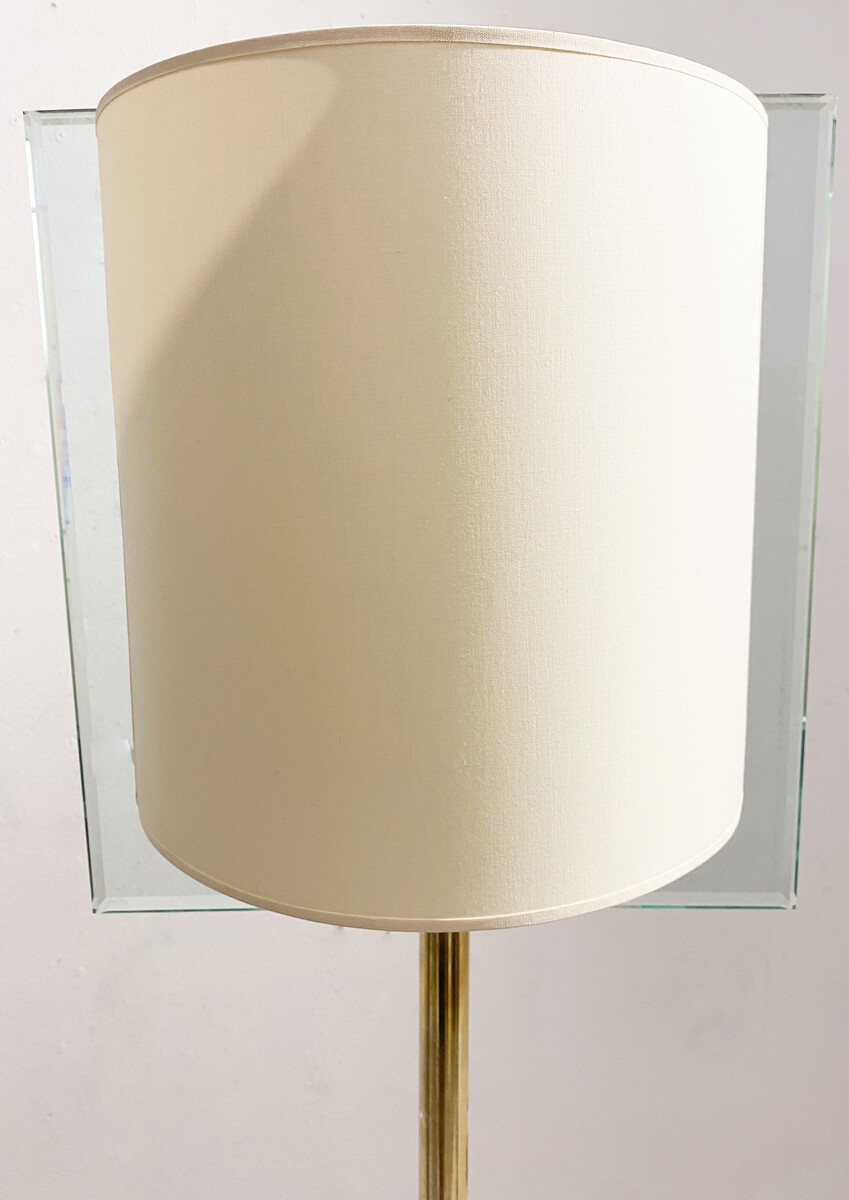 Fontana Arte Floor Lamp by Nathalie Grenon, Glass and Wood, Italy, 1990, 2 available