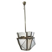 Lantern in Nickel-plated Steel and Opaline glass, 1930