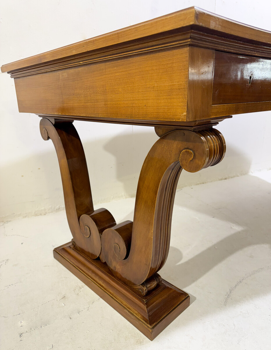 Large Desk, Cherry Wood, 1940s