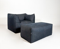 “Le Bambole” Armchair and Ottoman by Mario Bellini, Italy, 1970s