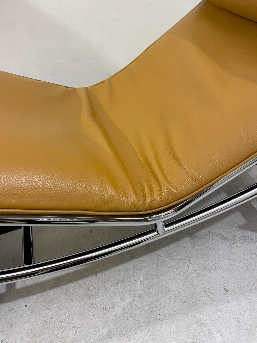 Le Corbusier Lounge Chair LC4 For Cassina, Cognac Leather,Italy