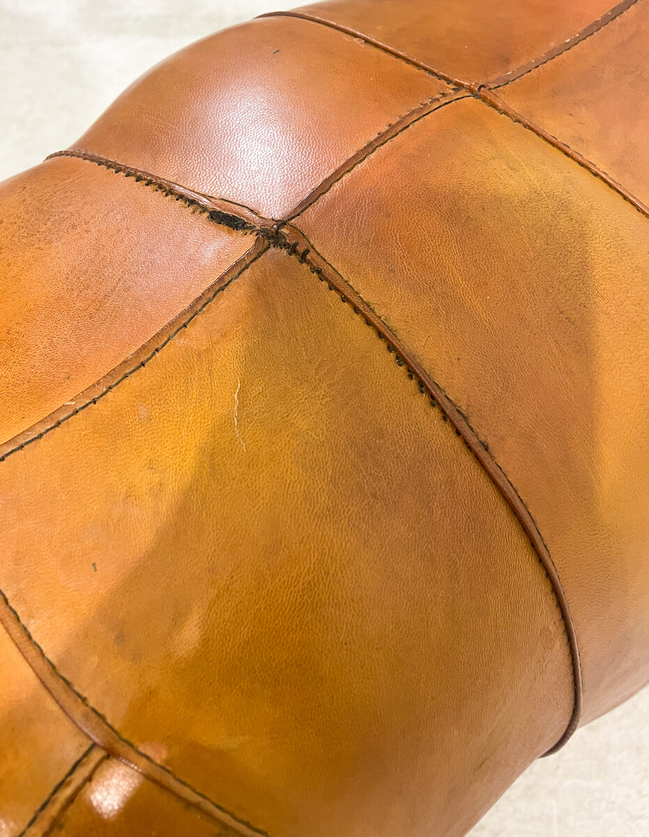 Leather Hippo Footstool by Dimitri Omersa, 1960s