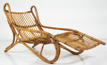 Lounge chair in rattan, Italy 1970