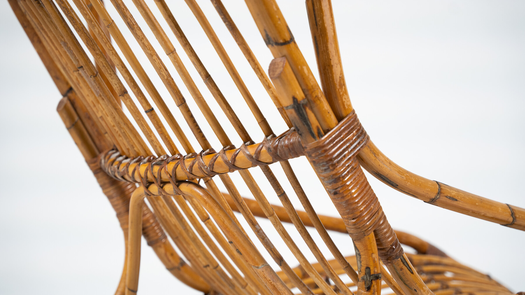 Lounge chair in rattan, Italy 1970