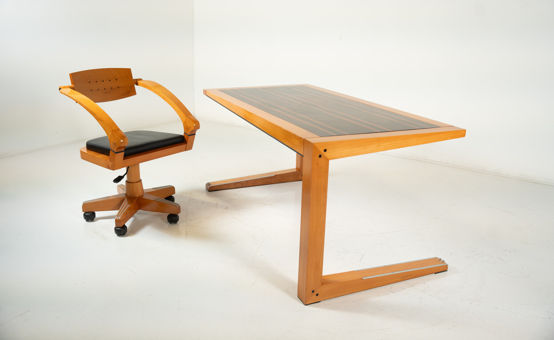 Mid-Century Desk and Matching Chair by Massimo Scolari for Giorgetti, Italy,1990s