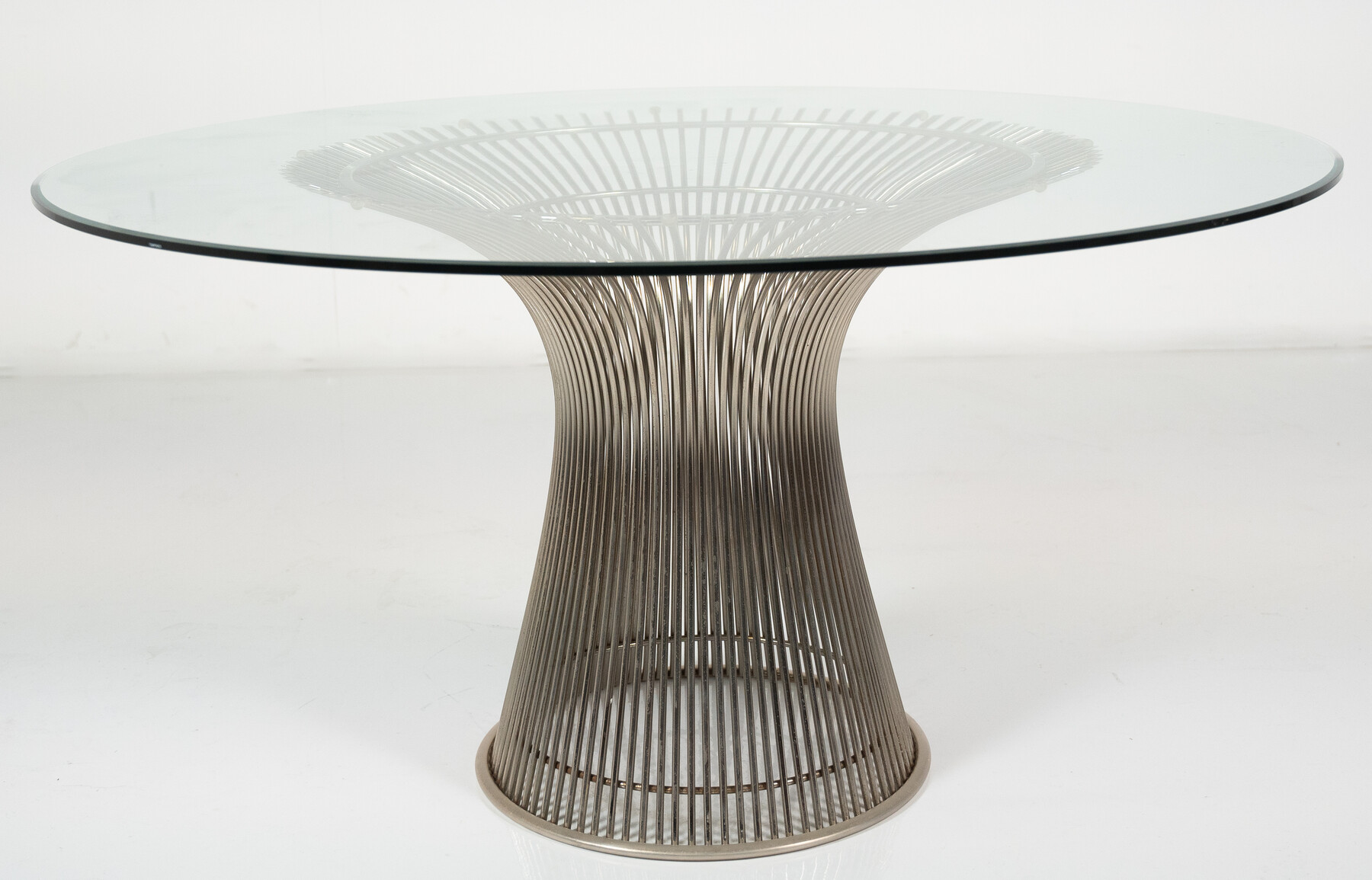 Mid-Century Dining Table by Warren Platner for Knoll, Glass and Metal, 1966