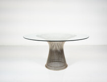 Mid-Century Dining Table by Warren Platner for Knoll, Glass and Metal, 1966