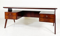 Mid-Century Large Executive Desk by Vittorio Dassi, 1950s