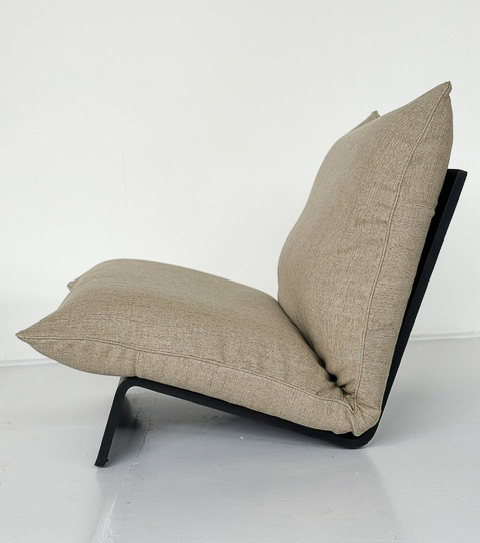 Mid-Century Modern Armchair, Italy, Wood and Fabric - 3 available