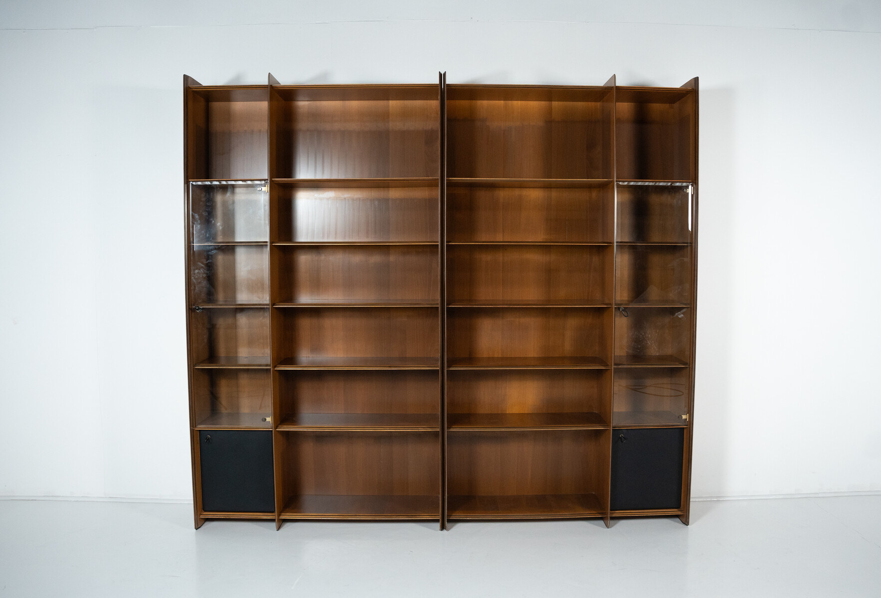 Mid-Century Modern Artona Bookcase by Afra and Tobia Scarpa, Maxalto,1960s ( In two parts) 