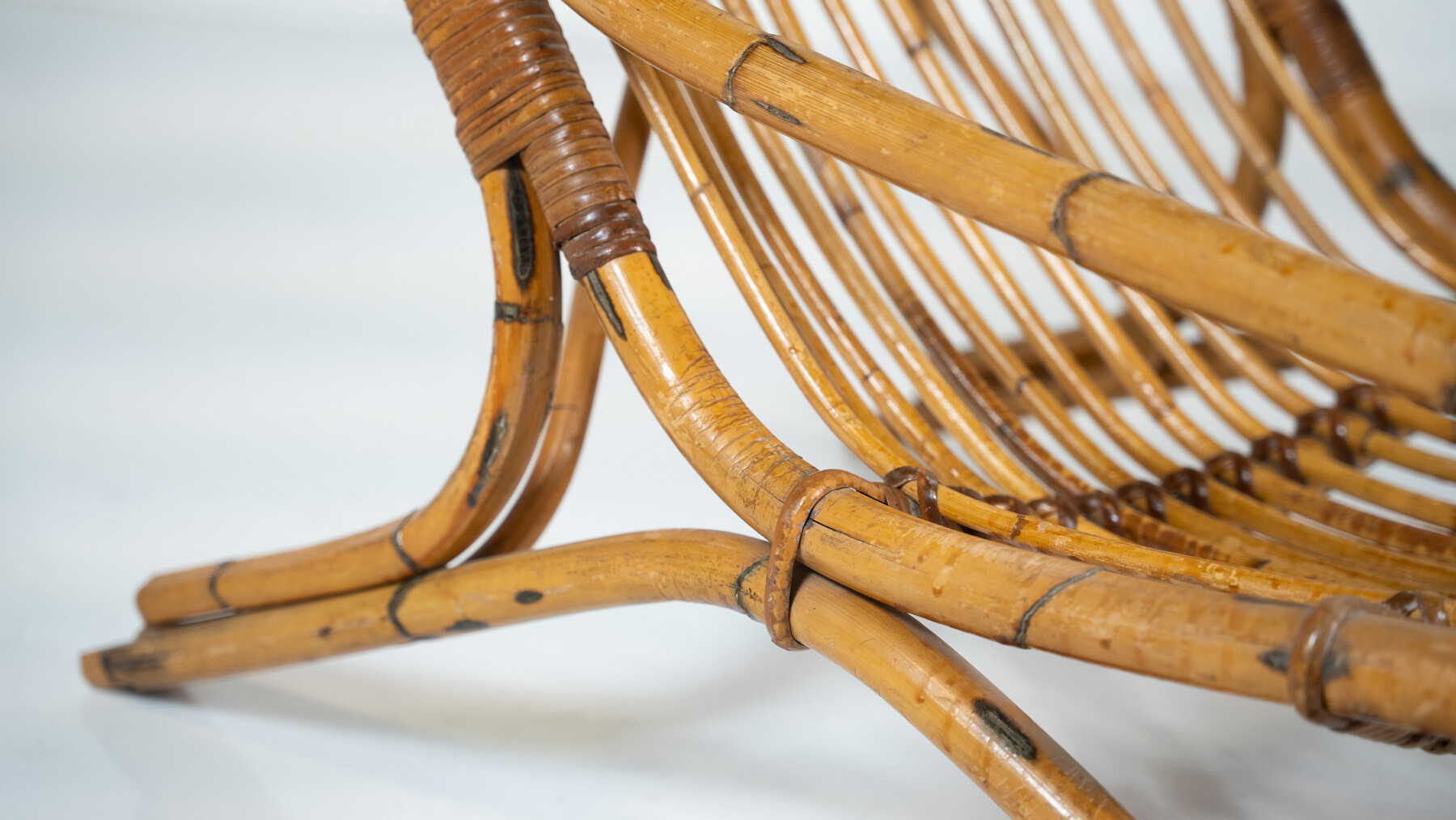 Mid-Century Modern Bamboo Lounge Chair, Italy, 1970s