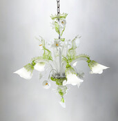 Mid-Century Modern Chandelier, Italy, Murano Glass, 1950s