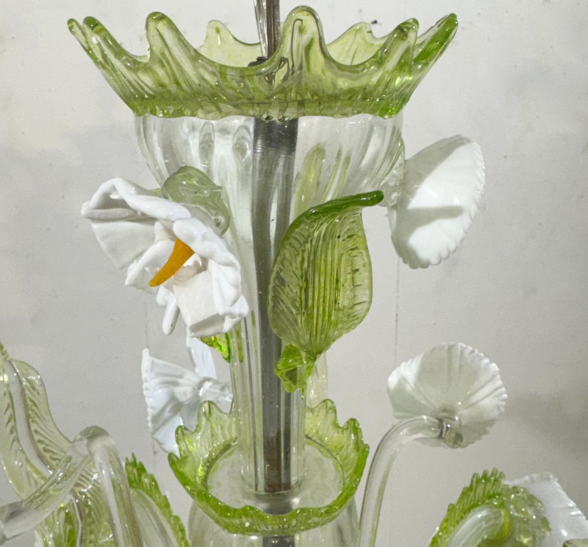 Mid-Century Modern Chandelier, Italy, Murano Glass, 1950s