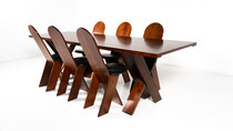 Mid-Century Modern Dining Set by Marco Zanuzo for Poggi, Italy, 1970s