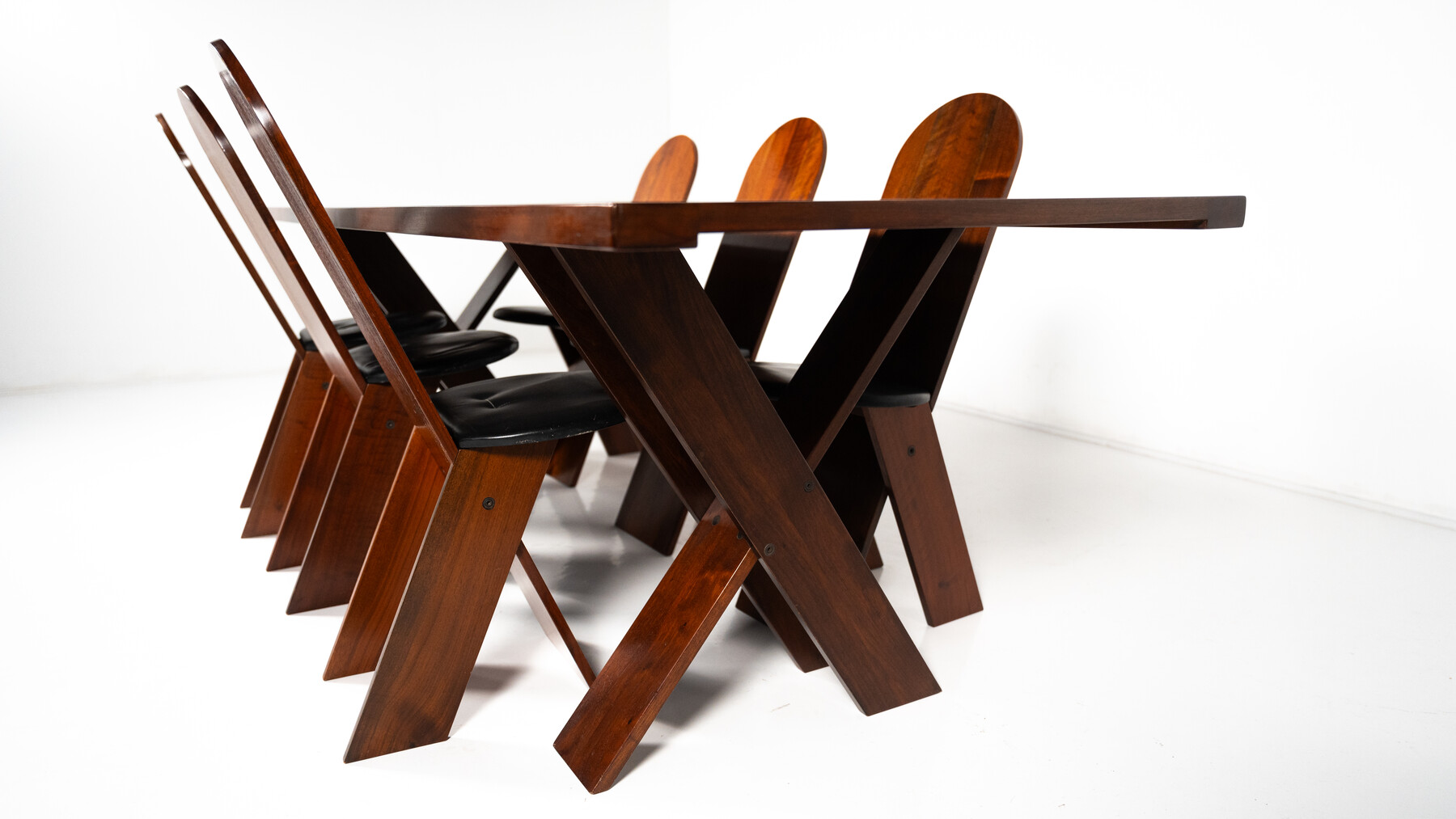 Mid-Century Modern Dining Set by Marco Zanuzo for Poggi, Italy, 1970s