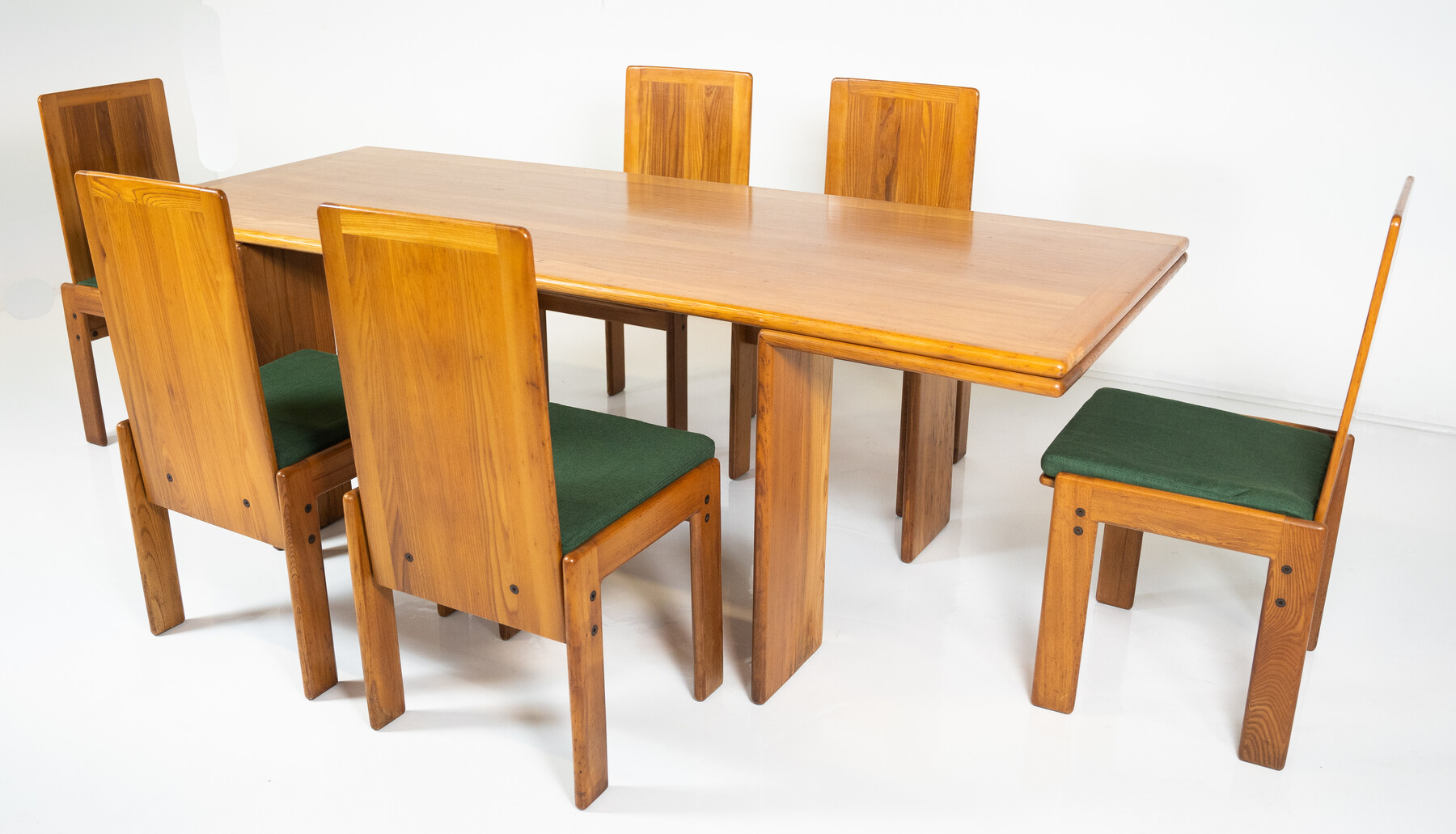 Mid-Century Modern Dining Table and Chairs in the style of Mario Marenco, Italy, 1980s