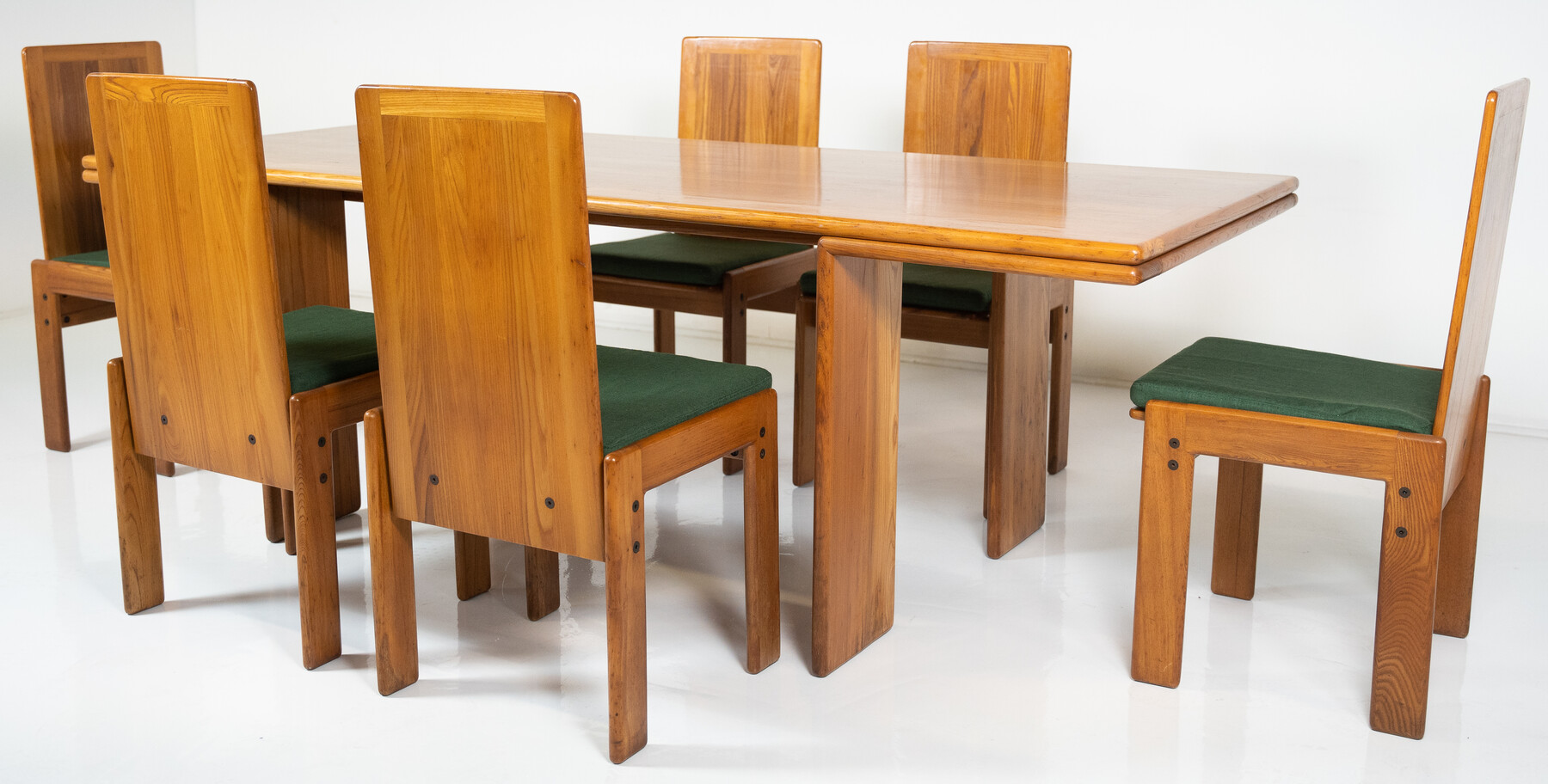 Mid-Century Modern Dining Table and Chairs in the style of Mario Marenco, Italy, 1980s