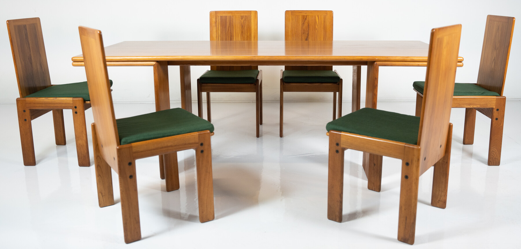 Mid-Century Modern Dining Table and Chairs in the style of Mario Marenco, Italy, 1980s