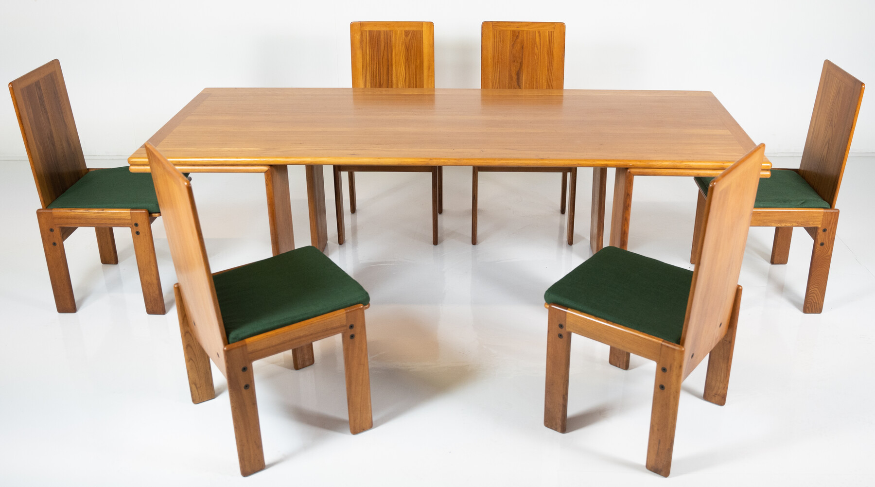 Mid-Century Modern Dining Table and Chairs in the style of Mario Marenco, Italy, 1980s