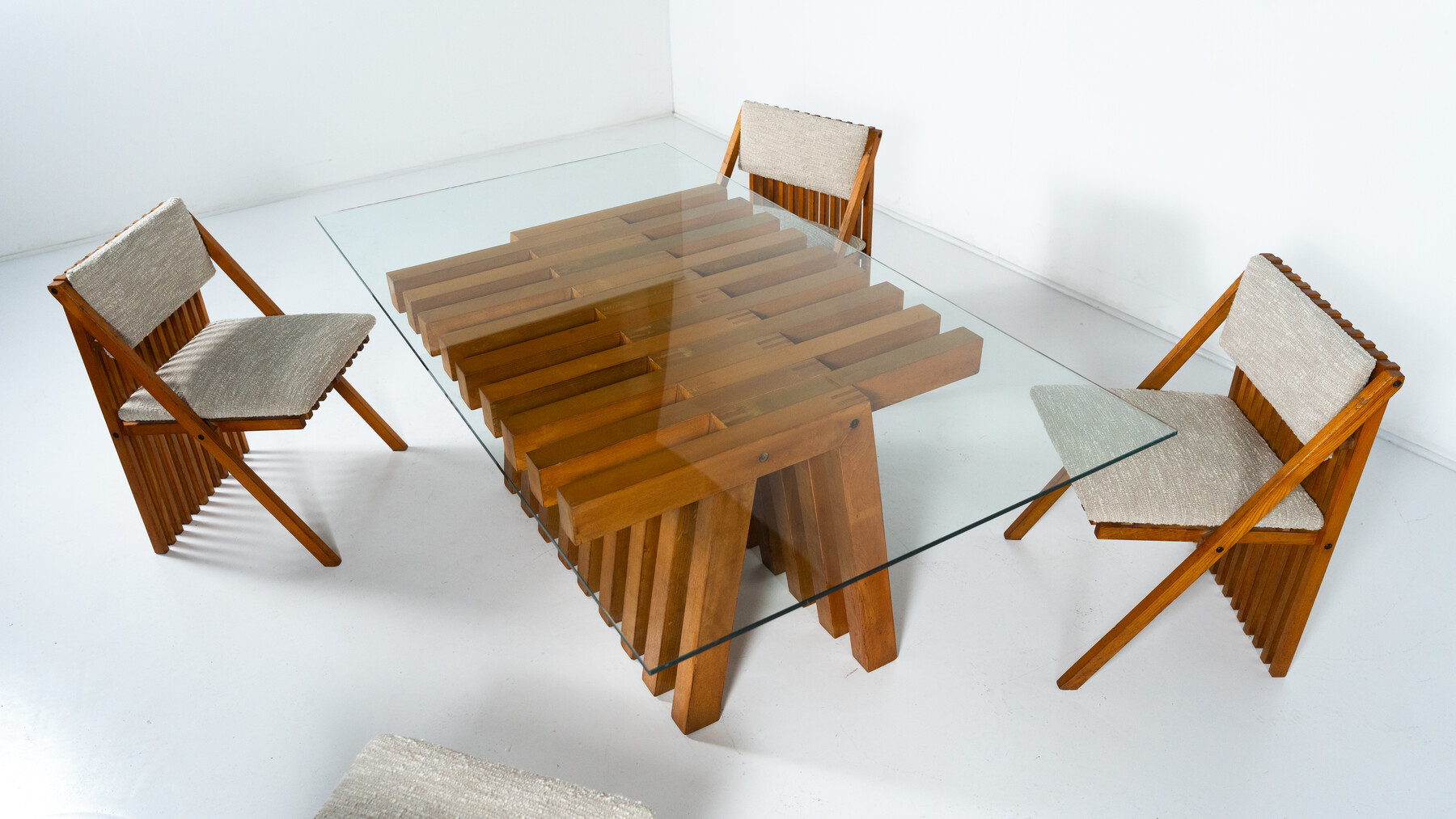 Mid-Century Modern Dining Table Set 