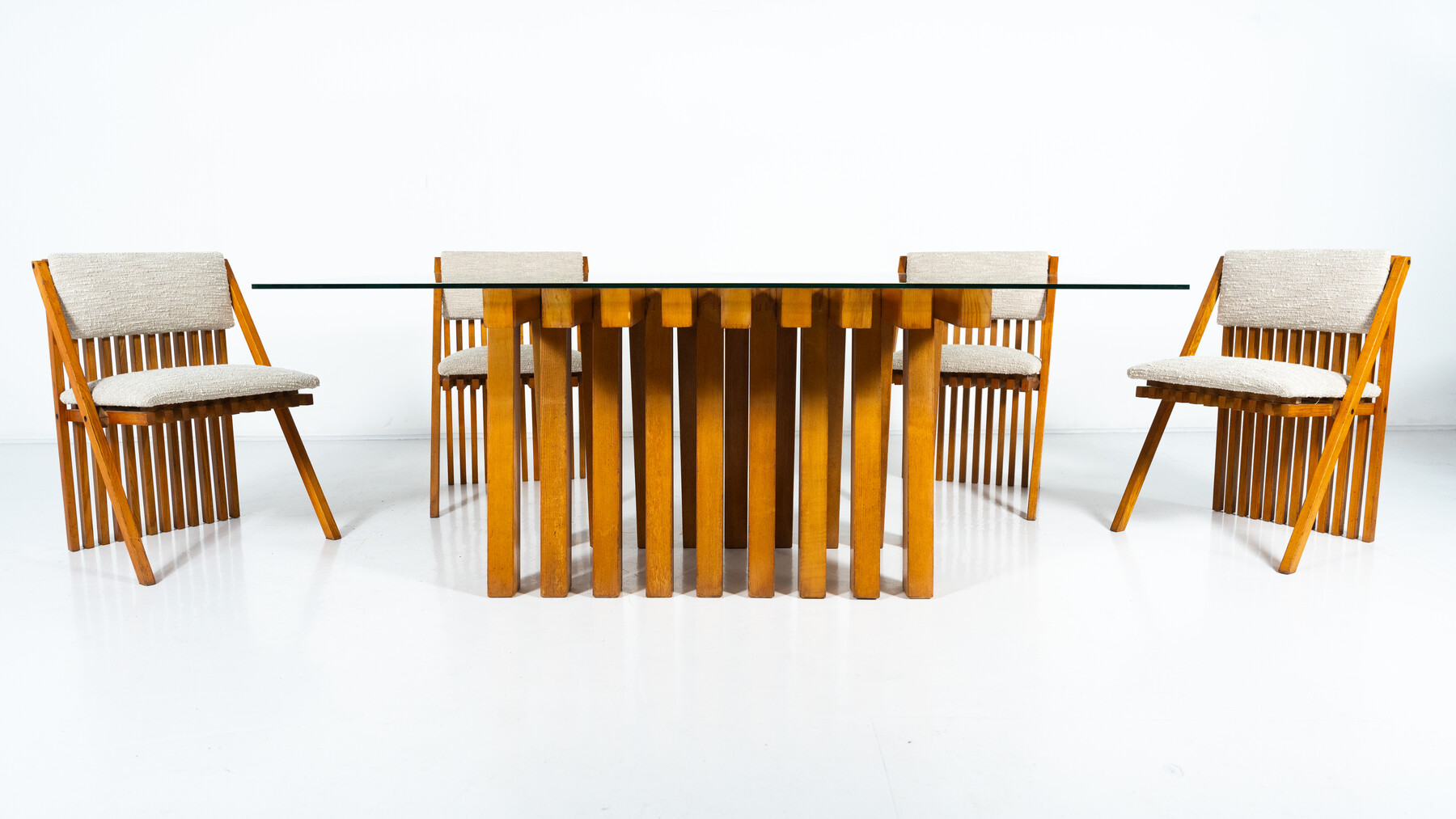 Mid-Century Modern Dining Table Set 