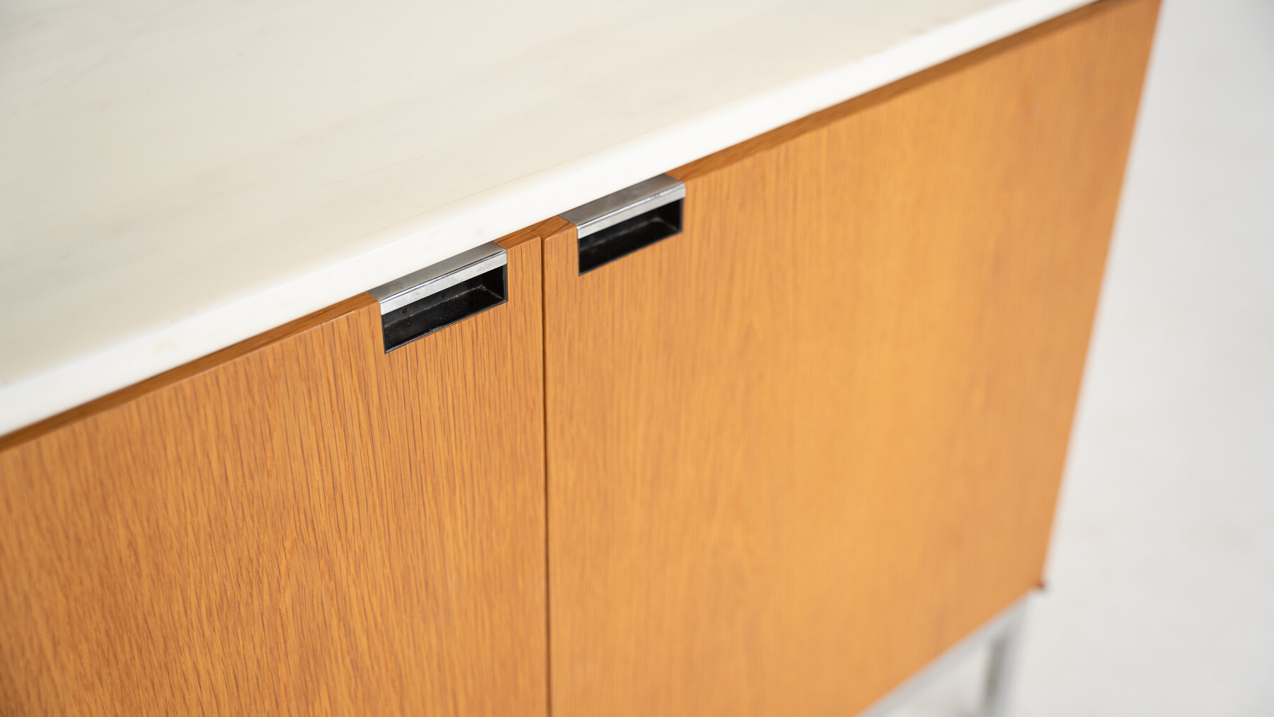 Mid-Century Modern Florence Knoll Sideboard, Marble and Wood, 1960s