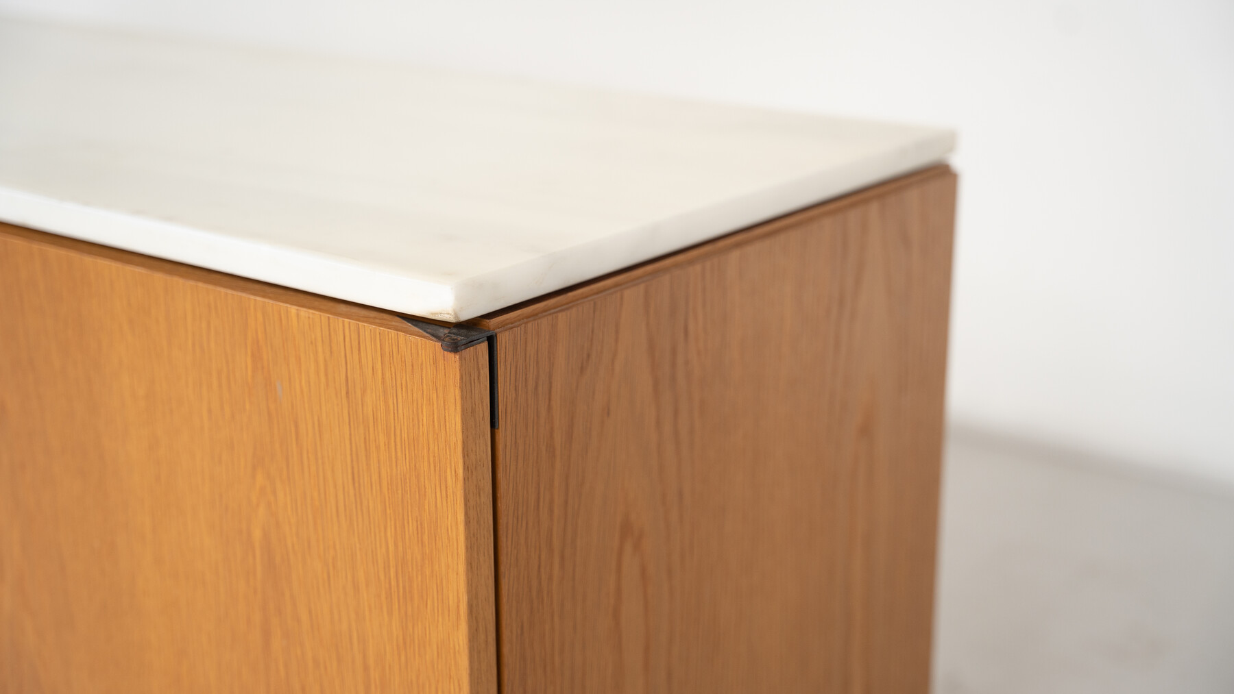 Mid-Century Modern Florence Knoll Sideboard, Marble and Wood, 1960s