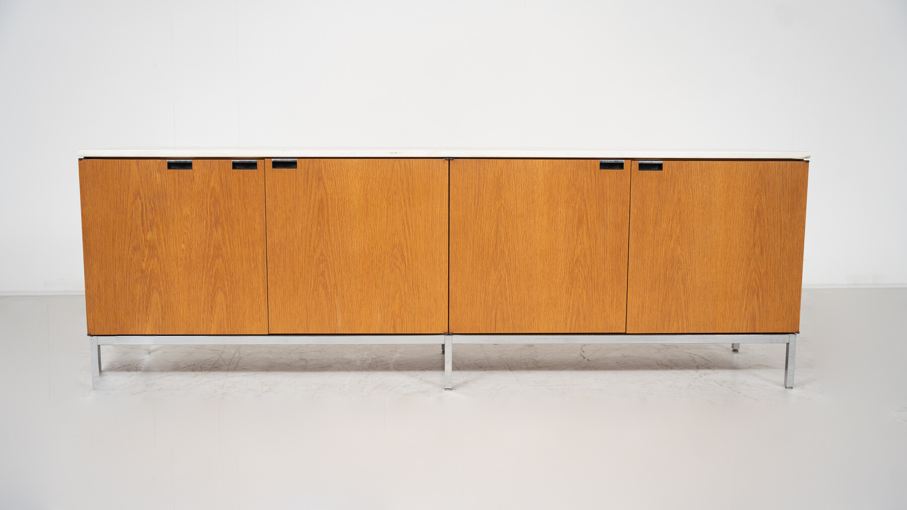 Mid-Century Modern Florence Knoll Sideboard, Marble and Wood, 1960s