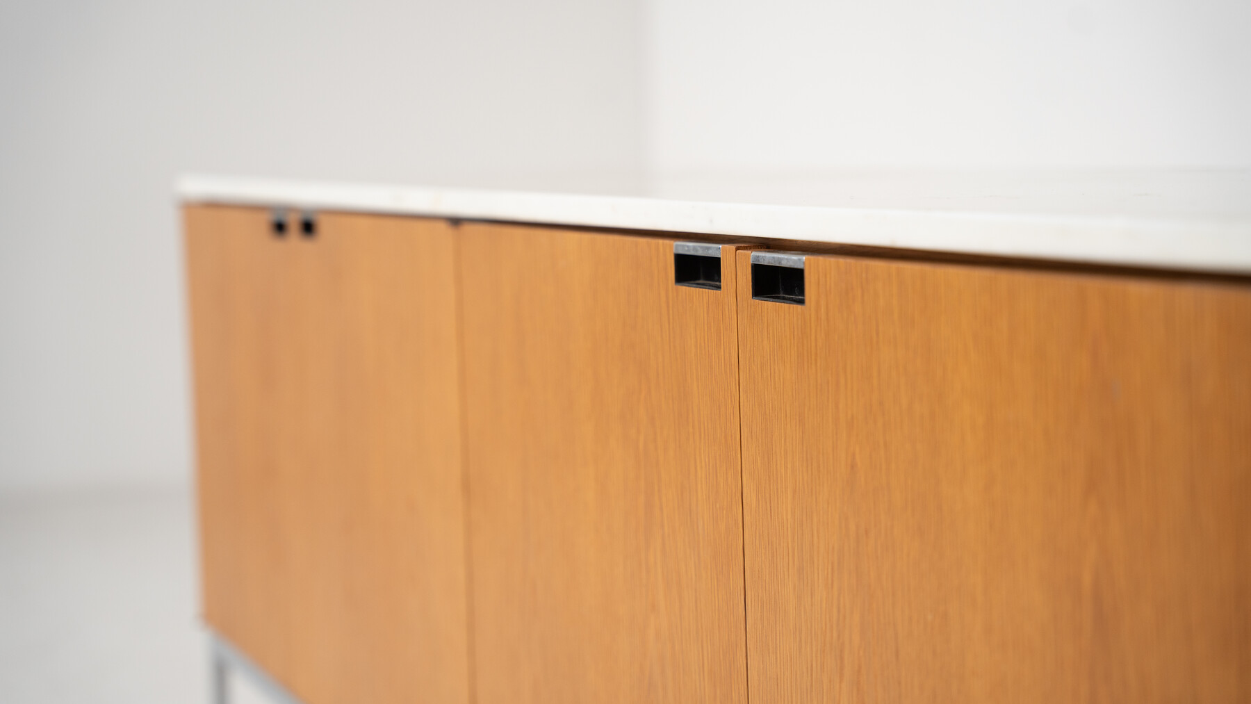 Mid-Century Modern Florence Knoll Sideboard, Marble and Wood, 1960s