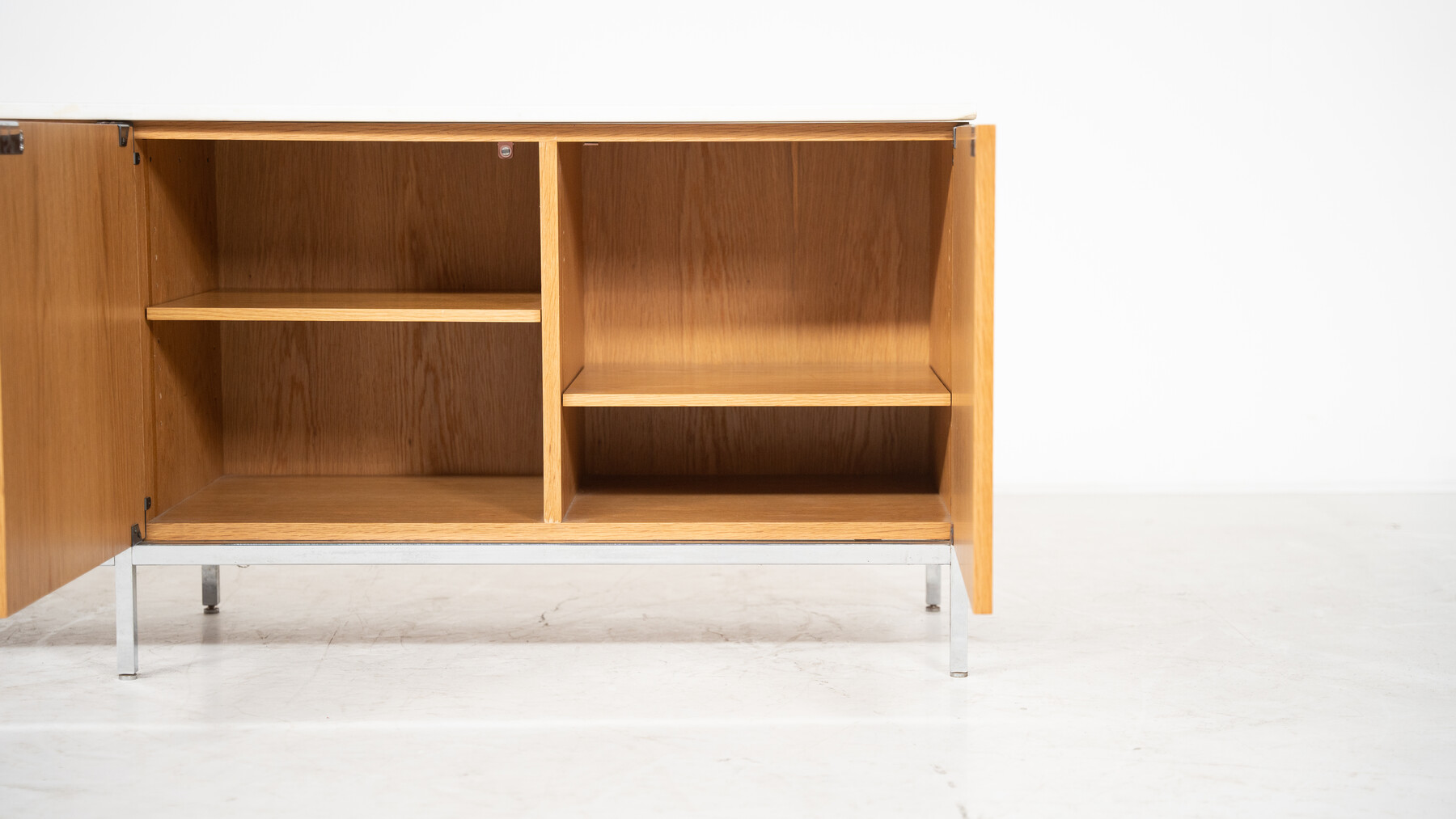 Mid-Century Modern Florence Knoll Sideboard, Marble and Wood, 1960s