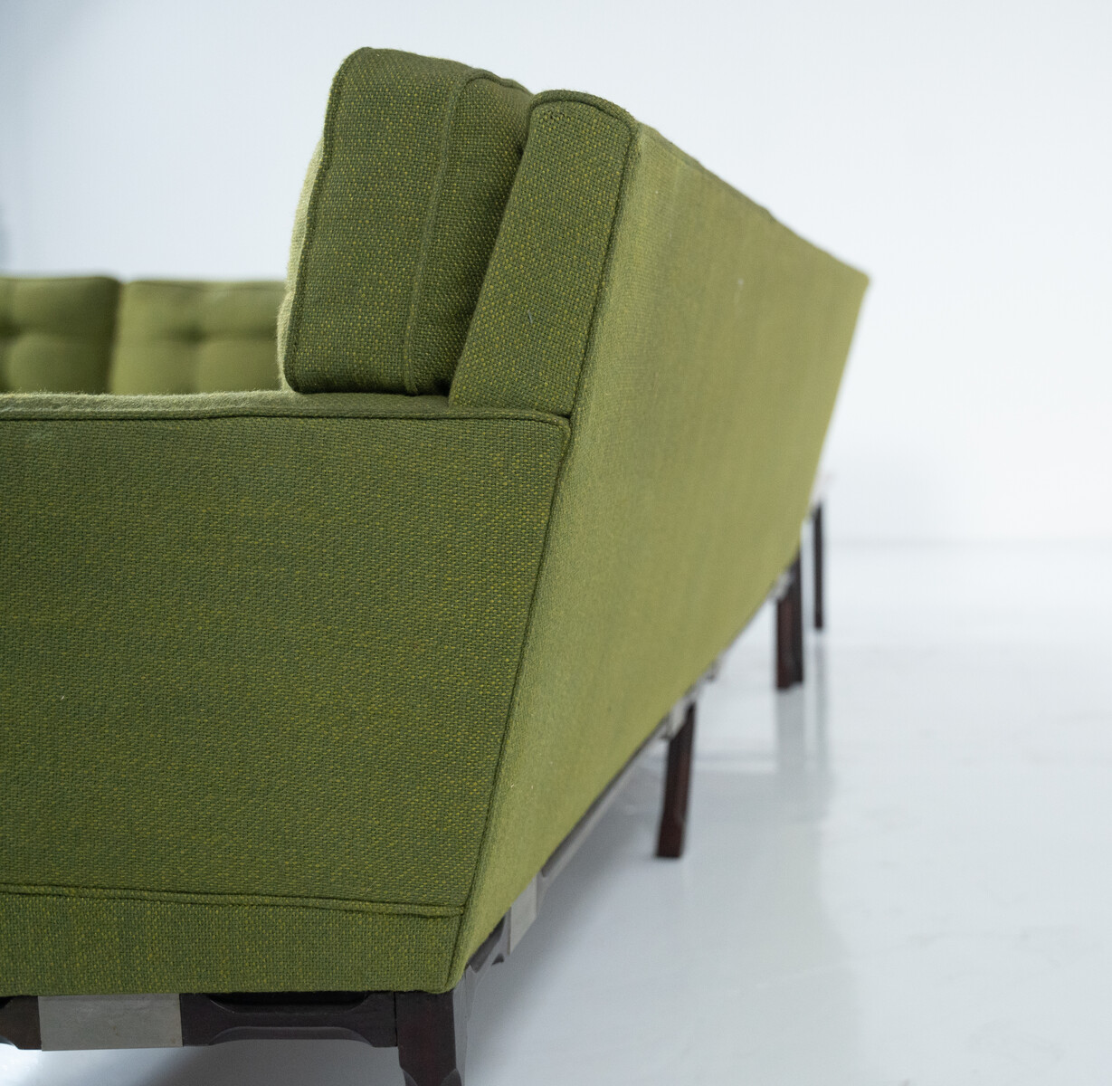 Mid-Century Modern Green Modular Sofa, Italy, 1970s - Orignal Upholstery