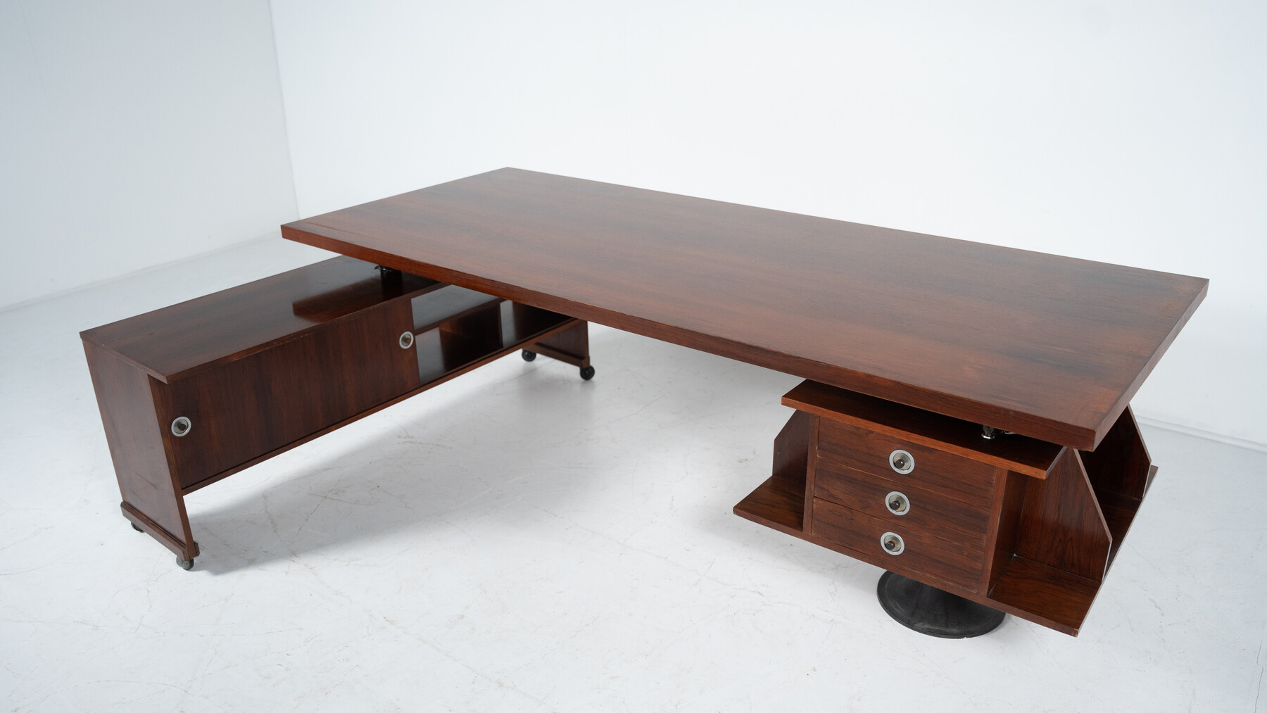 Mid-Century Modern Large Desk with Drawers, Italy, 1960s