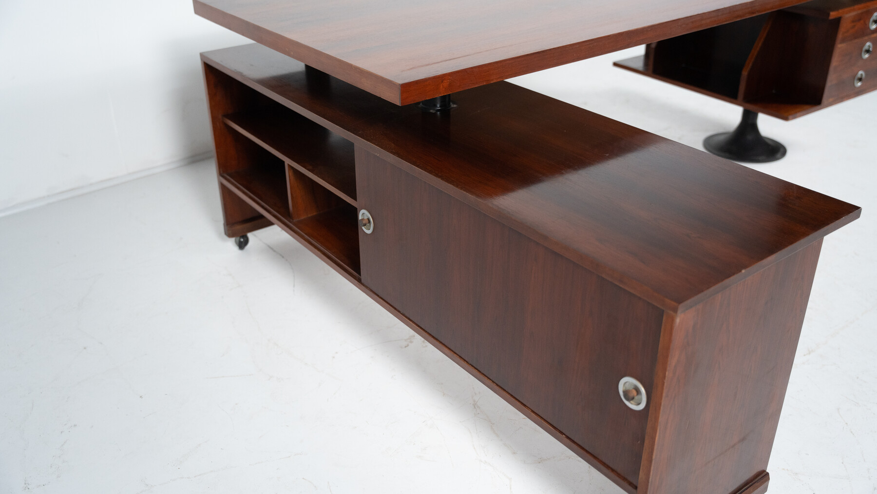 Mid-Century Modern Large Desk with Drawers, Italy, 1960s