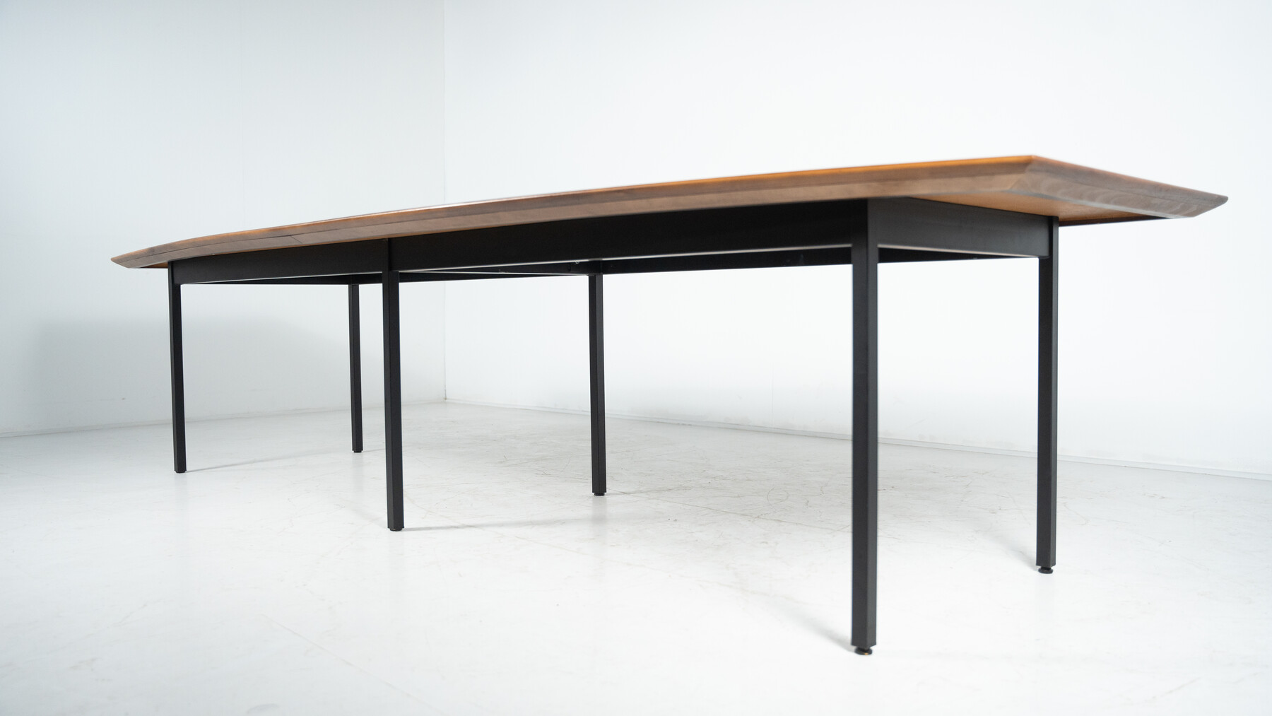 Mid-Century Modern Large Wooden Dining Table for Knoll 