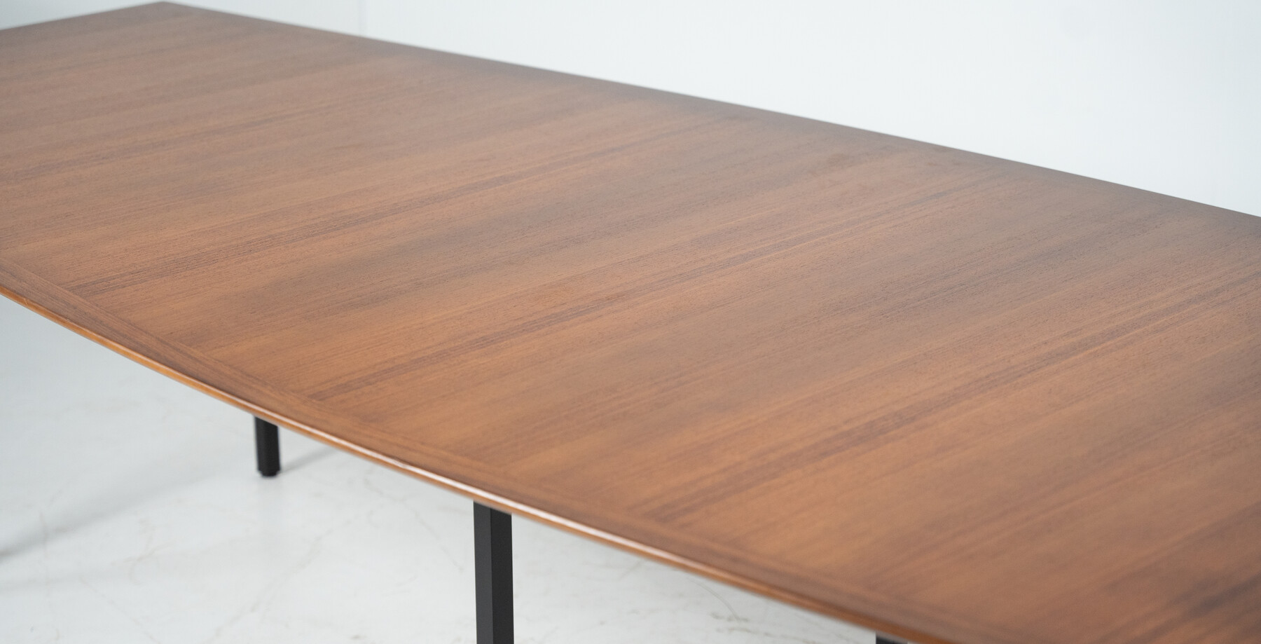 Mid-Century Modern Large Wooden Dining Table for Knoll 