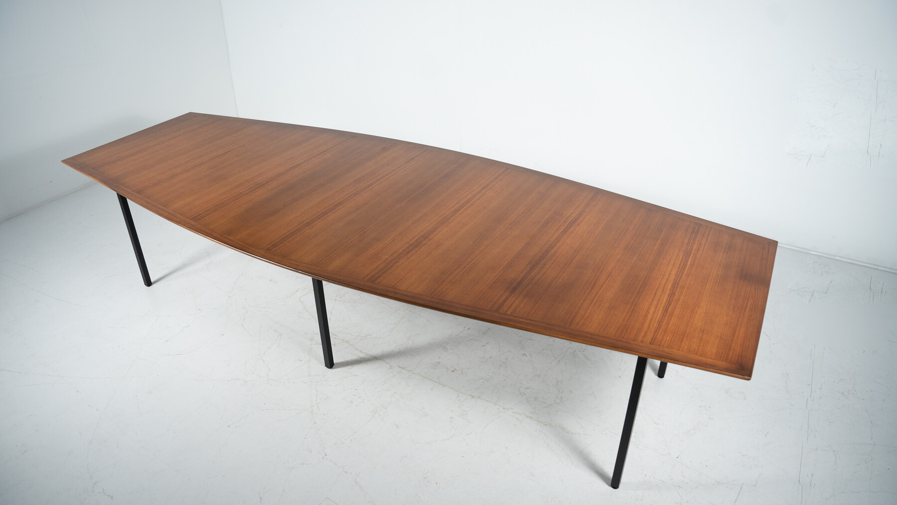 Mid-Century Modern Large Wooden Dining Table for Knoll 